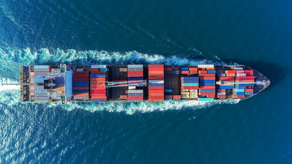 Logistics Ship carrying containers